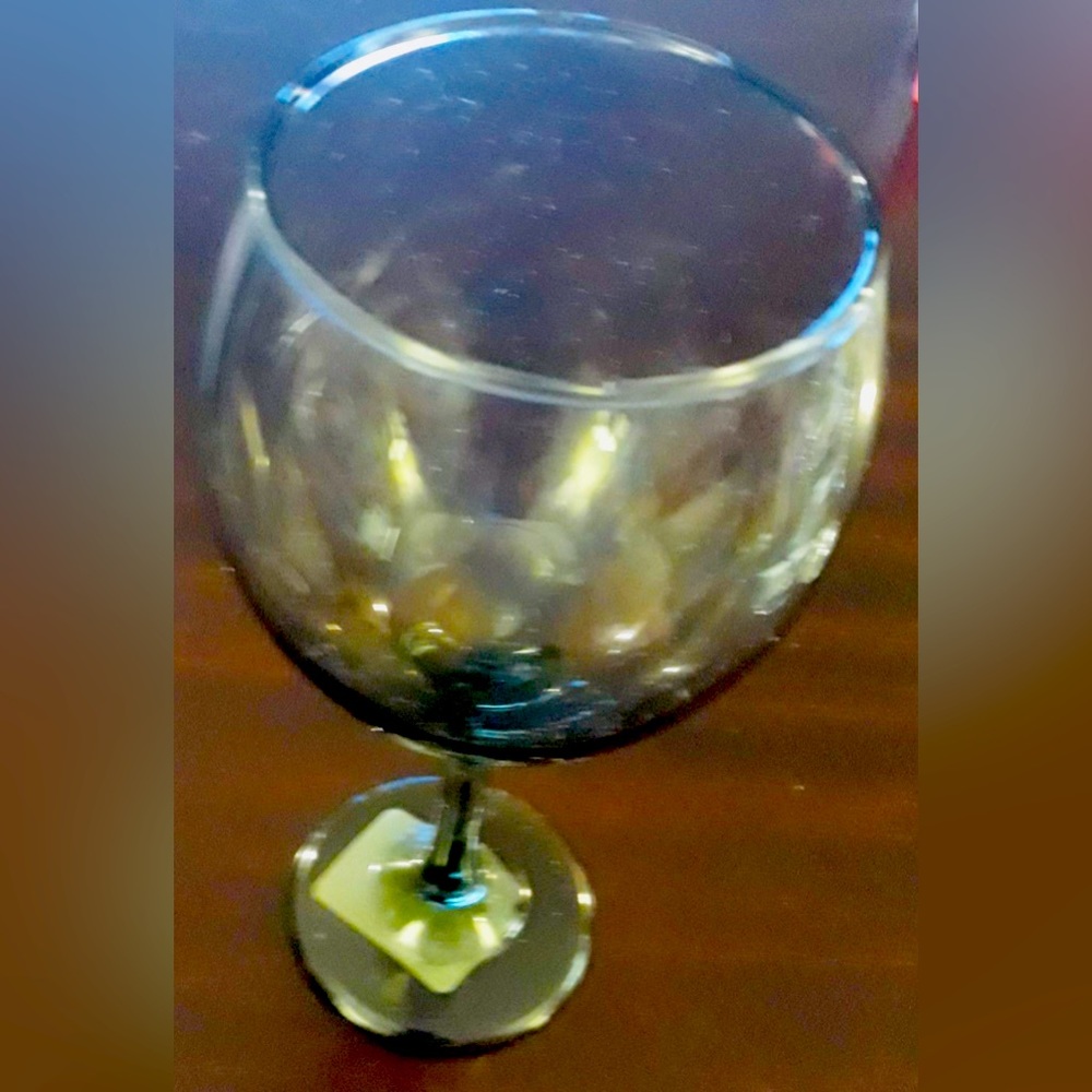 Smoky Grey/Black Wine Glass.